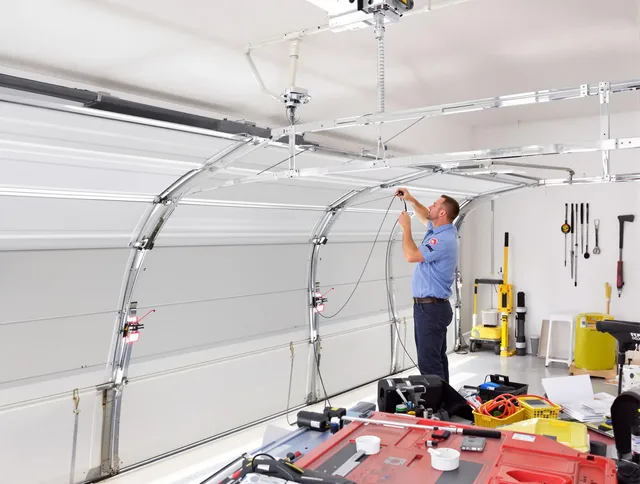 Garage door cable repair service by Fort Mill Garage Door Repair in Fort Mill