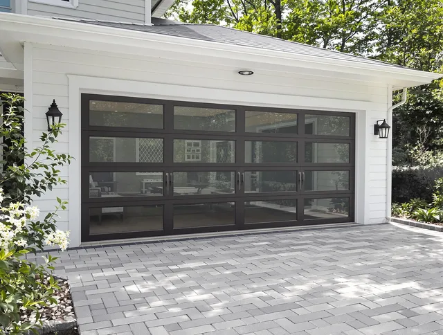 Fort Mill Garage Door Repair design specialist presenting custom garage door options to Fort Mill homeowner