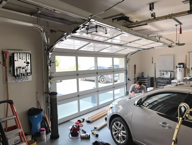 Garage door noise reduction service by Fort Mill Garage Door Repair in Fort Mill