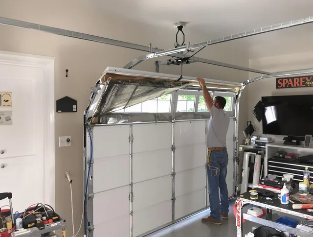 Garage door section replacement by Fort Mill Garage Door Repair in Fort Mill