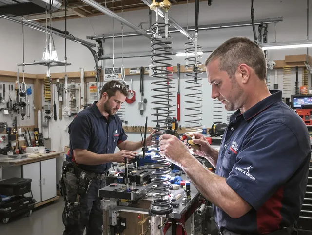 Garage door spring repair service by Fort Mill Garage Door Repair in Fort Mill