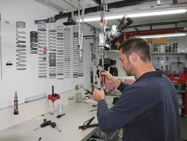 Fort Mill Garage Door Repair safety certified technician performing precision spring replacement in Fort Mill
